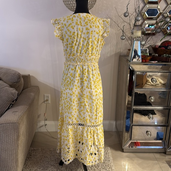 Rahi Yellow Floral Print Midi Dress size S - Picture 7 of 9